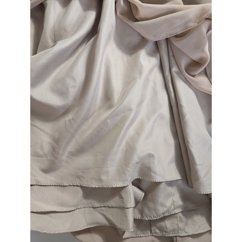Azazie Bonnie Taupe Bridesmaid Maxi Dress A12 NWT Formal Halter Gown Prom - Picture 8 of 14